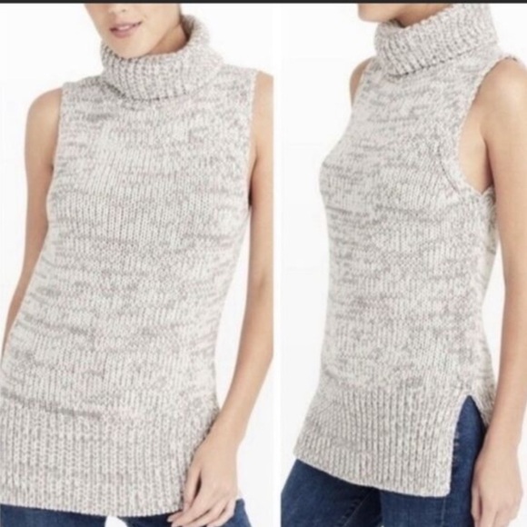 Club Monaco Cashmere Blend Turtleneck Sleeveless Knit - Picture 1 of 7